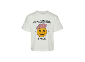 5715517222054 - VERO MODA GIRL - T-Shirt VMAWESOME HARPER SMILE in snow white Gr122 128