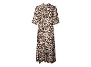 5715518320926 - VERO MODA Midikleid Easy Joy Tan Leo Animalprint Beige - Gr XS