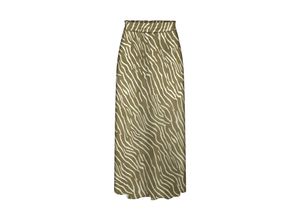 5715519576193 - JDY Maxirock JDYSTARR LIFE HW MIDI SKIRT WVN DIA Mermaid TAPIOCA ZEBRA Animalprint Grün - Gr XS