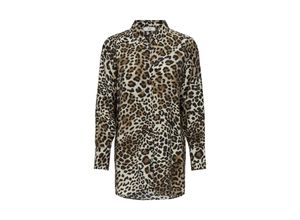 5715520434154 - JDY Longbluse JDYBARBARA L S LONG SHIRT WVN Seapearl LEO Animalprint Beige - Gr S