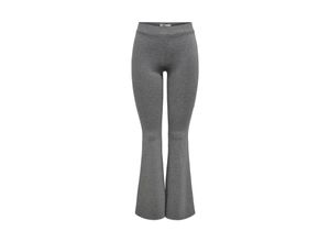 5715520440841 - ONLY Schlupfhose ONLPAIGE HW MEL FLARED PANT PNT Medium Grey Melange Unifarben Grau - Gr S x 32