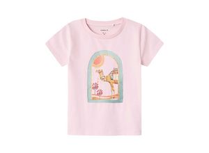 5715520727690 - - T-Shirt NMFJAMIA CAMEL in parfait pink Gr98