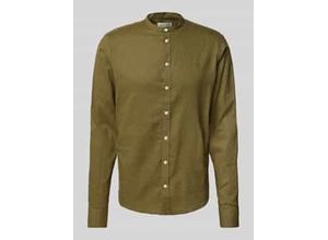 5715573802603 - Regular Fit Leinenhemd mit Stehkragen Modell Anton 5715573802603 - Regular Fit Leinenhemd mit Stehkragen Modell Anton