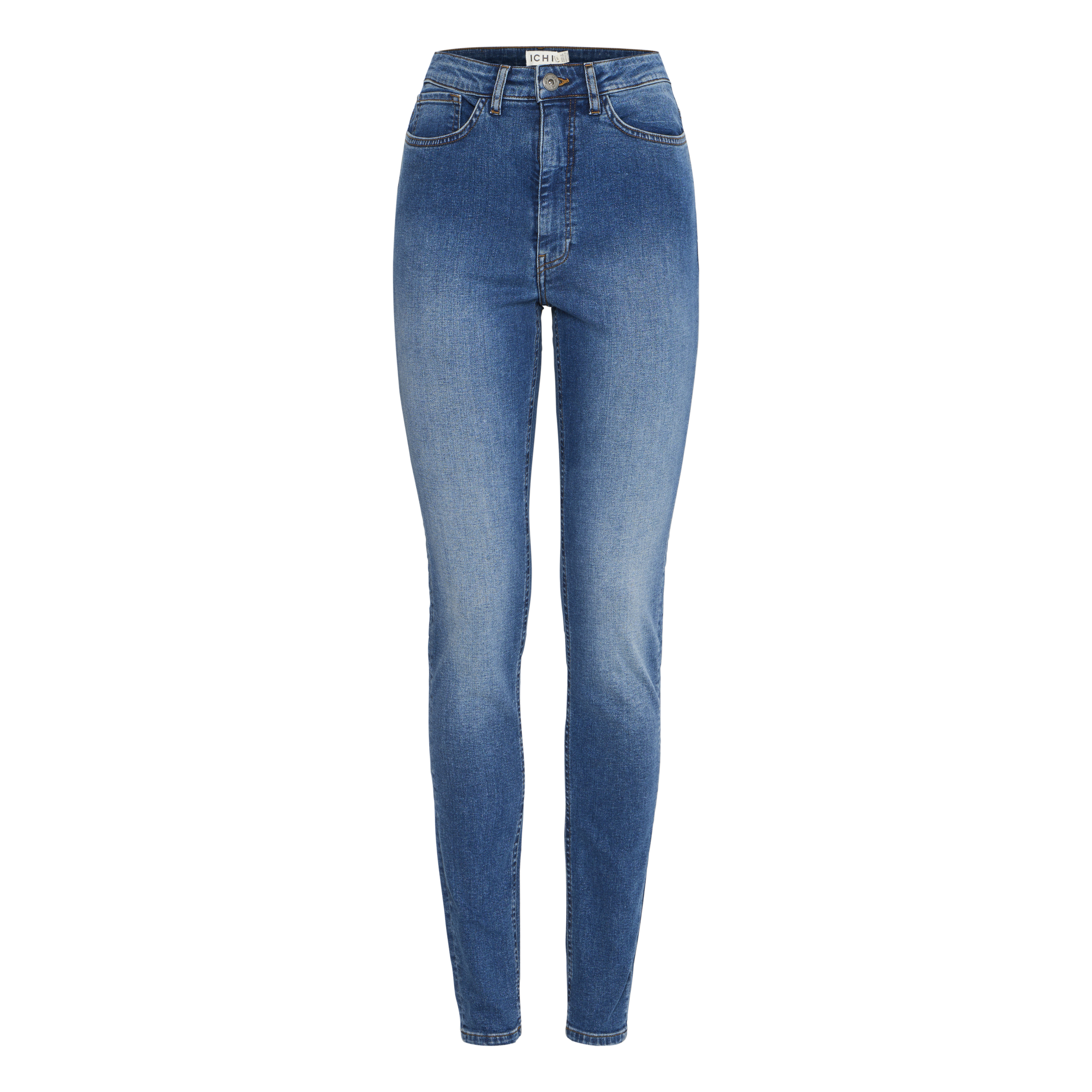 5715574597041 - Hoch taillierte Slim-Jeans für Damen Twiggy