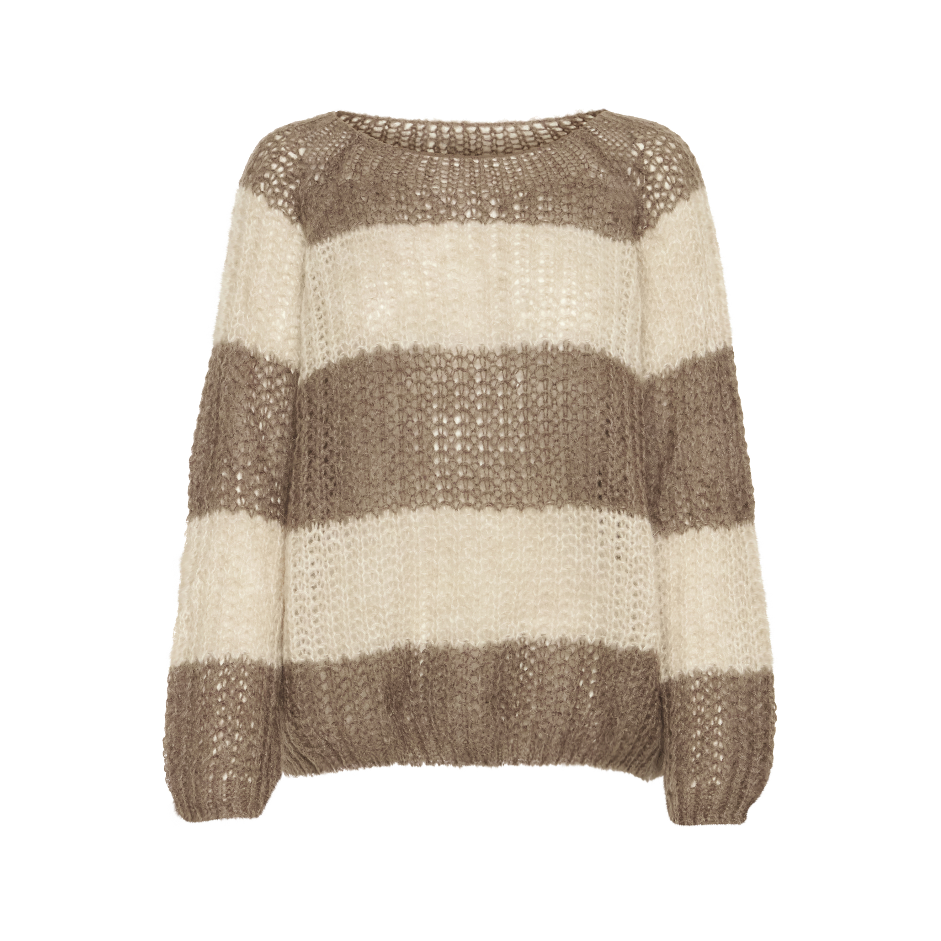 5715574787299 - Gestreifter Pullover mit Rundhalsausschnitt und langen Ärmeln für Damen Peyton