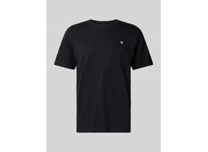 5715575167465 - T-Shirt mit Label-Stitching und Rundhalsausschnitt