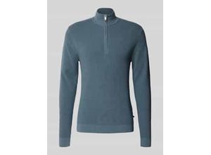 5715575514481 - Strickpullover mit Troyer-Kragen Modell lagoon