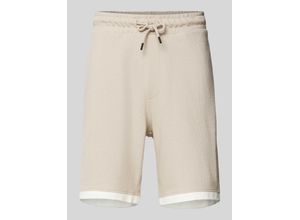 5715600087515 - Straight Leg Shorts mit Strukturmuster Modell MABON LIFE