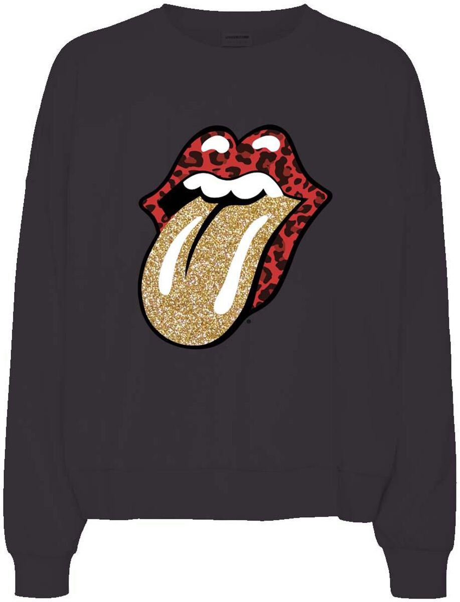 5715600187970 - NMAriel Glitter Rolling Stones Sweat Sweatshirt schwarz in S