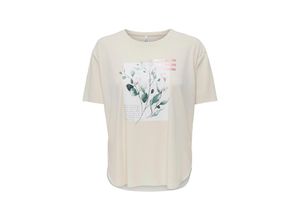 5715600534712 - ONLY T-Shirt ONLFREE LIFE S S PRINT TOP BOX JRS Birch Eucalypsus Motivprint Beige - Gr M