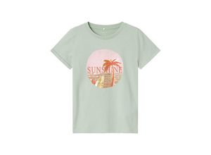 5715600745439 - - T-Shirt NKFHYNKA SUNSHINE in silt green Gr122 128 5715600745439 - - T-Shirt NKFHYNKA SUNSHINE in silt green Gr122 128