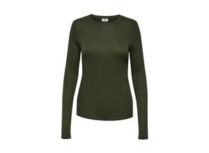 5715600983671 - JDY Langarmshirt JDYSUMA WOOL L S O NECK TOP JRS NOOS Forest Night Unifarben Grün - Gr M