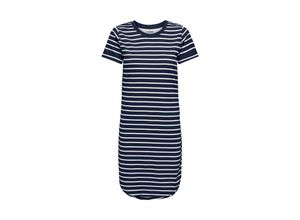 5715601091610 - JDY Sweatkleid JDYIVY NEW S S AOP SWEAT DRESS JRS ATK Black Iris CLOUD DANCER COSMO STRIPES Gestreift Blau - Gr XS