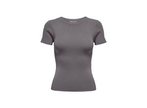 5715601572546 - JDY Rundhalsshirt JDYCIRKELINE S S TOP KNT December Sky Unifarben Grau - Gr S