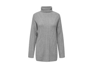 5715602031431 - ONLY Longpullover ONLJEANETT LIFE L S RIB ROLLNECK CC KNT Light Grey Melange Unifarben Grau - Gr L