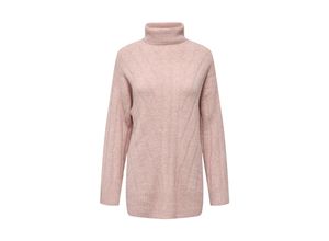 5715602031486 - ONLY Longpullover ONLJEANETT LIFE L S RIB ROLLNECK CC KNT Silver Pink Melange Unifarben Rosa - Gr XS