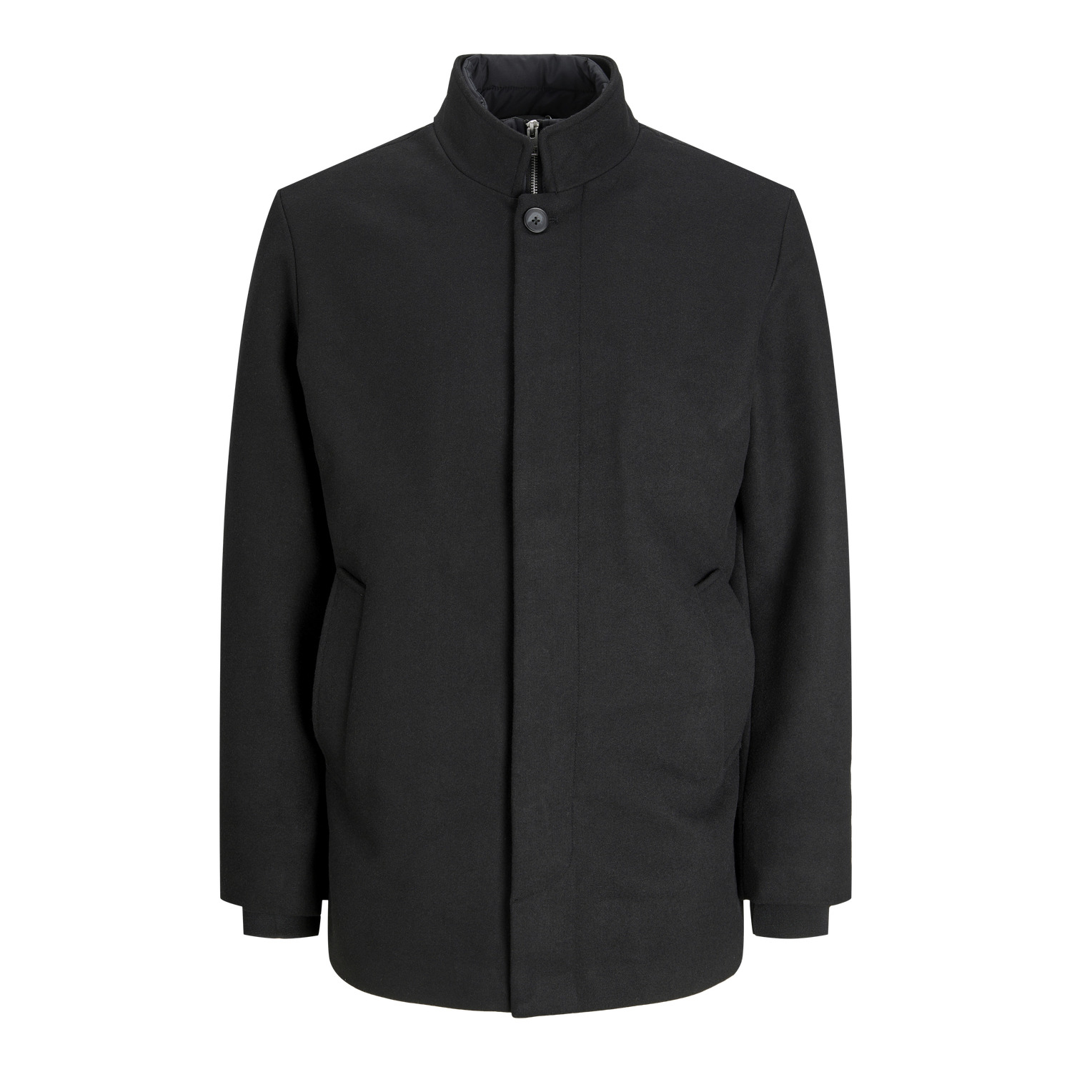 5715603180688 - Jack & Jones JJEHARRISON WOOL BLEND JACKET SN Wintermantel schwarz in XXL
