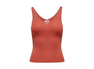 5715603536294 - JDY Tank Top JDYBODILLA S L TOP KNT Burnt Sienna W DTM LUREX Unifarben Rot - Gr L