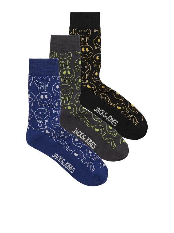 5715603621846 - Jack & Jones JACMELTED SMILE SOCKS 3 PACK LN Socken multicolor in Standard