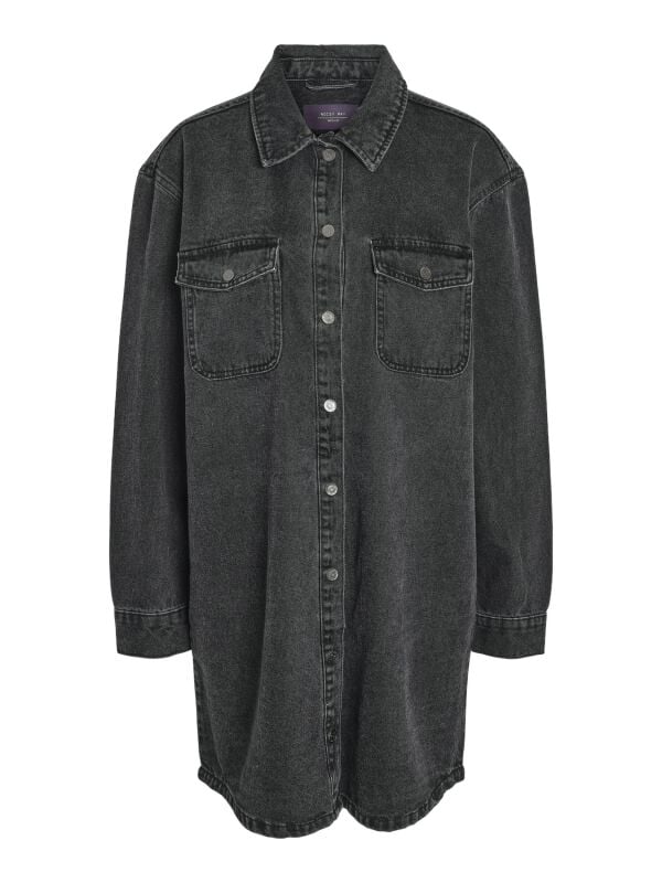 5715605005811 - NMALVA L S DENIM DRESS AZ387BL FWD NOOS Mittellanges Kleid black denim in L