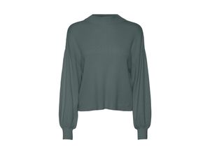 5715605129302 - VERO MODA Rundhalspullover VMNANCY LS FUNNELNK PULLOVER GA Balsam Green Unifarben Grün - Gr XL