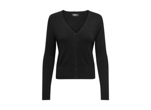 5715605736524 - ONLY Cardigan ONLVENICE LIFE LS VNECK CARDI KNT NOOS Black Unifarben Schwarz - Gr S