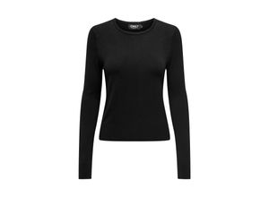 5715605737064 - ONLY Langarmshirt ONLVENICE LIFE LS ONECK PULLOVER NCA KNT Black Unifarben Schwarz - Gr S