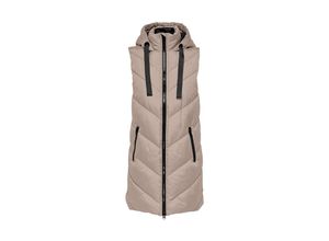 5715605927038 - JDY Steppweste JDYSKYLAR PADDED HOOD WAISTCOAT OTW NOOS Simply Taupe BLACK Unifarben Grau - Gr XS