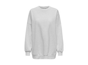 5715607111497 - ONLY Sweatshirt ONLDAZE L S OVERSIZE O-NECK SWT Light Grey Melange Unifarben Grau - Gr M