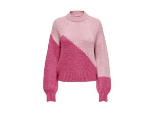 5715607713837 - JDY Strickpullover JDYKILIAN L S PULLOVER KNT Lilas W COLORBLOCK CACUS FLOWER ColorBlocking Pink - Gr S