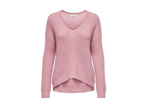 5715607714629 - JDY V-Pullover JDYNEW MEGAN L S PULLOVER KNT NOOS Lilas W WHITE PLY Unifarben Rosa - Gr S