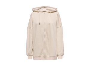 5715608280185 - ONLY Hoodie ONLDAZE L S OVERSIZE ZIP HOOD SWT Pumice Stone Unifarben Beige - Gr XS