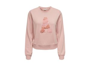 5715608426231 - ONLY Sweatshirt ONLLORI L S TECHNIQUE O-NECK UB SWT Silver Pink A Motivprint Pink - Gr L