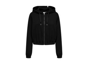 5715608431914 - ONLY Sweatjacke ONLSCARLETT L S SATEEN HOOD SWT Black Heart zipppuller+label brooklyn Unifarben Schwarz - Gr M