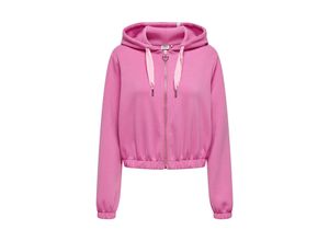 5715608431945 - ONLY Sweatjacke ONLSCARLETT L S SATEEN HOOD SWT Super Pink Heart zipppuller+label brooklyn Unifarben Pink - Gr XS