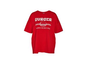 5715610819861 - NOISY MAY T-Shirt NMIDA S S DINNER T-SHIRT JRS FWD Racing Red BURGER Motivprint Rot - Gr XS