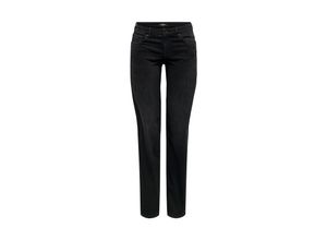 5715611070599 - ONLY Straight Jeans ONLANN MID STRAIGHT DNM SOO612 NOOS Washed Black Unifarben Schwarz - Gr S x 32