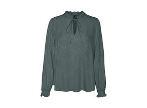 5715611614410 - VERO MODA Blusenshirt VMBAILI LS TOP WVN GA Balsam Green Unifarben Grün - Gr XL