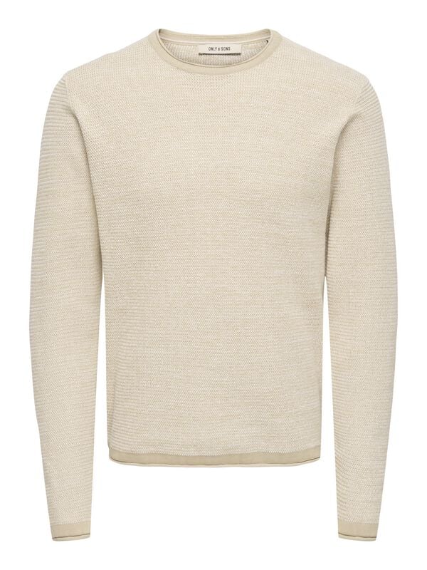 5715611969107 - ONSERIC REG 12 STRUC CREW KNIT NOOS Strickpullover beige in M