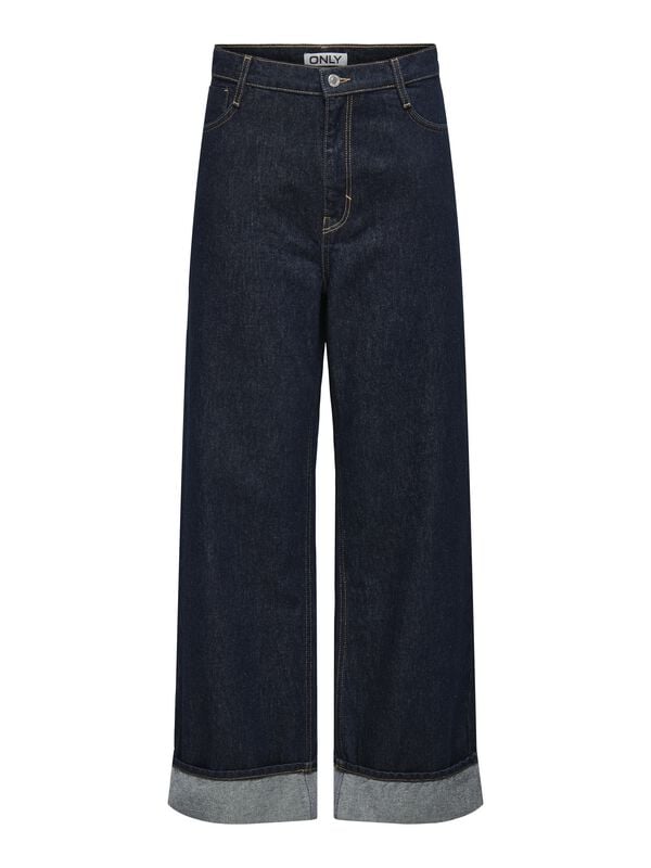 5715676031795 - ONLHOPE HW WIDE FOLD UP RINSE DNM CRO Jeans blau in W31L32