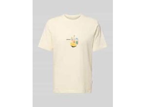 5715678503245 - T-Shirt mit geripptem Rundhalsausschnitt Modell VARENNA