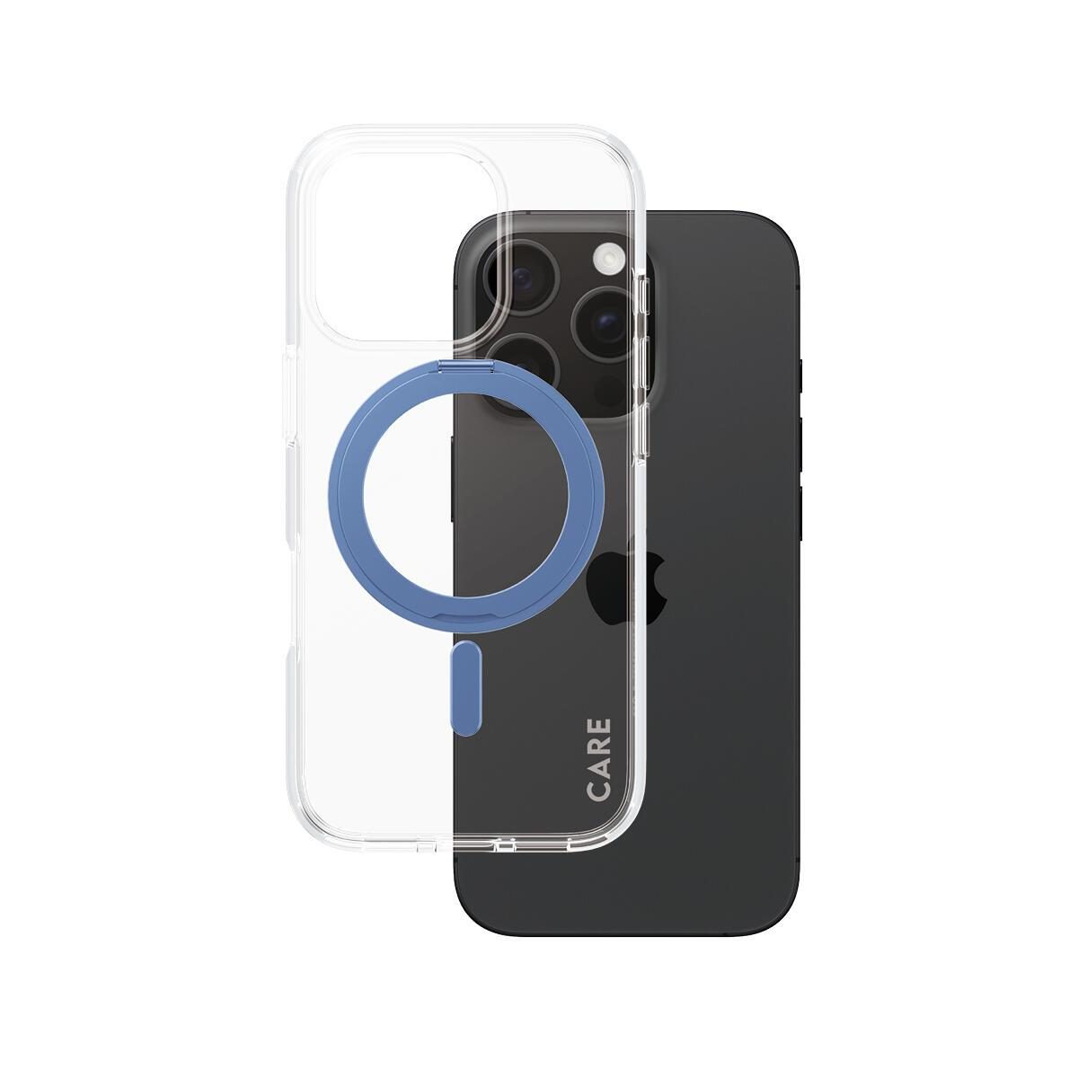 5715685012600 - 0 CARE by PanzerGlass® Feature Case Blau Kickstand & MagSafe für iPhone 16 Pro