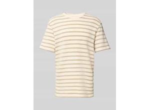5715716664808 - T-Shirt mit geripptem Rundhalsausschnitt Modell IAN 5715716664808 - T-Shirt mit geripptem Rundhalsausschnitt Modell IAN