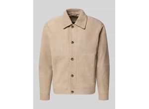 5715719450033 - Regular Fit Lederjacke aus echtem Ziegen-Velours Modell LANCE