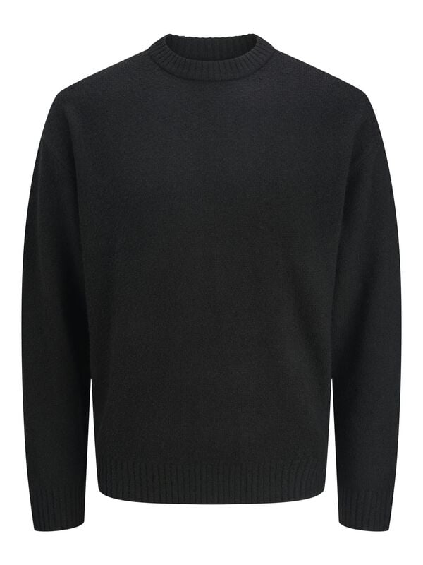 5715724518841 - Jack & Jones JJESOHO OLLIE KNIT CREW NECK SN Strickpullover schwarz in S