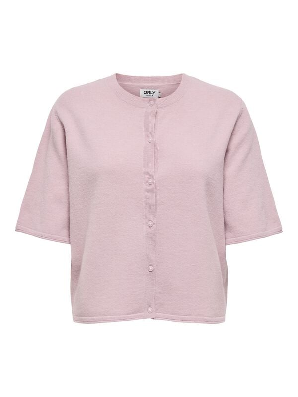 5715726041989 - ONLTILDA S S O-NECK CARDIGAN KNT Cardigan rosa in L