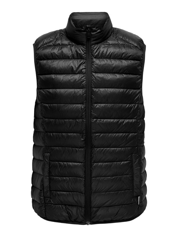 5715726195378 - ONSGAVIN LIFE LIGHT QUILTED ZIP VEST OTW Weste schwarz in S