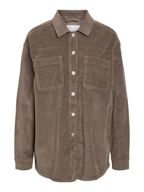 5715726423129 - NMALVA L S SHACKET COLORED CORDUROY NOOS Langarmhemd braun in XS