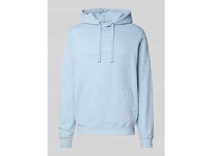 5715730802156 - Hoodie mit Känguru-Tasche und Label-Stitching