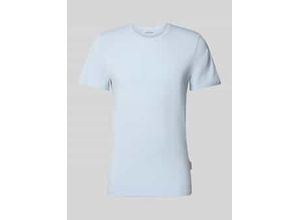 5715749259385 - T-Shirt mit geripptem Rundhalsausschnitt